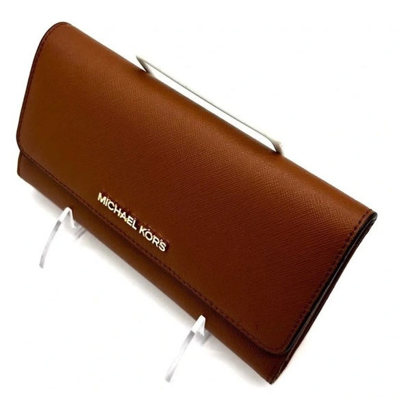 Michael Kors Large trifold Wallet Luggage Brown - Picture 6 of 8